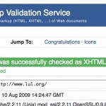 XHTML validation (lul.org)